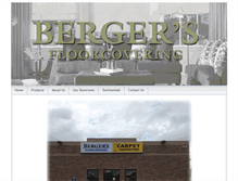 Tablet Screenshot of bergerfloorcoverings.com